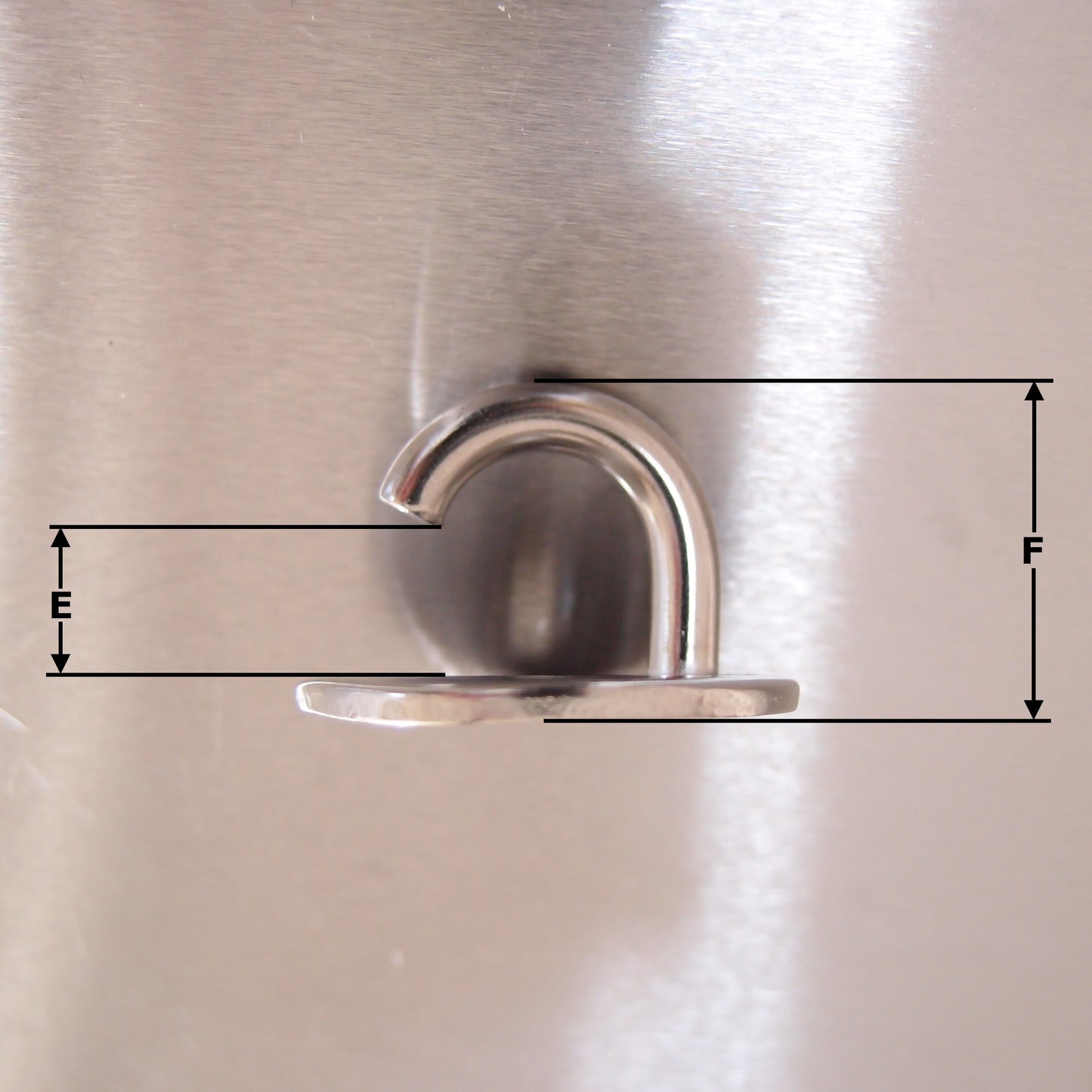 Stainless Steel Two Hole Round Hook On Plate 304 AISI
