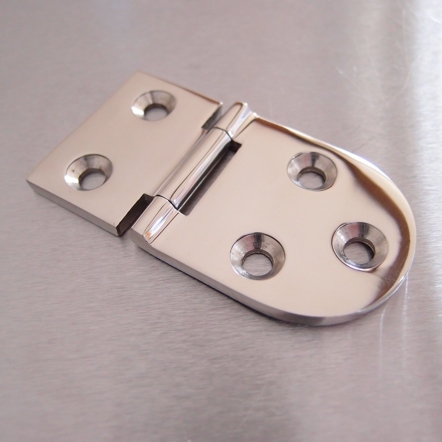 76mm x 40mm Half Oval Hinge Stainless steel AISI 316