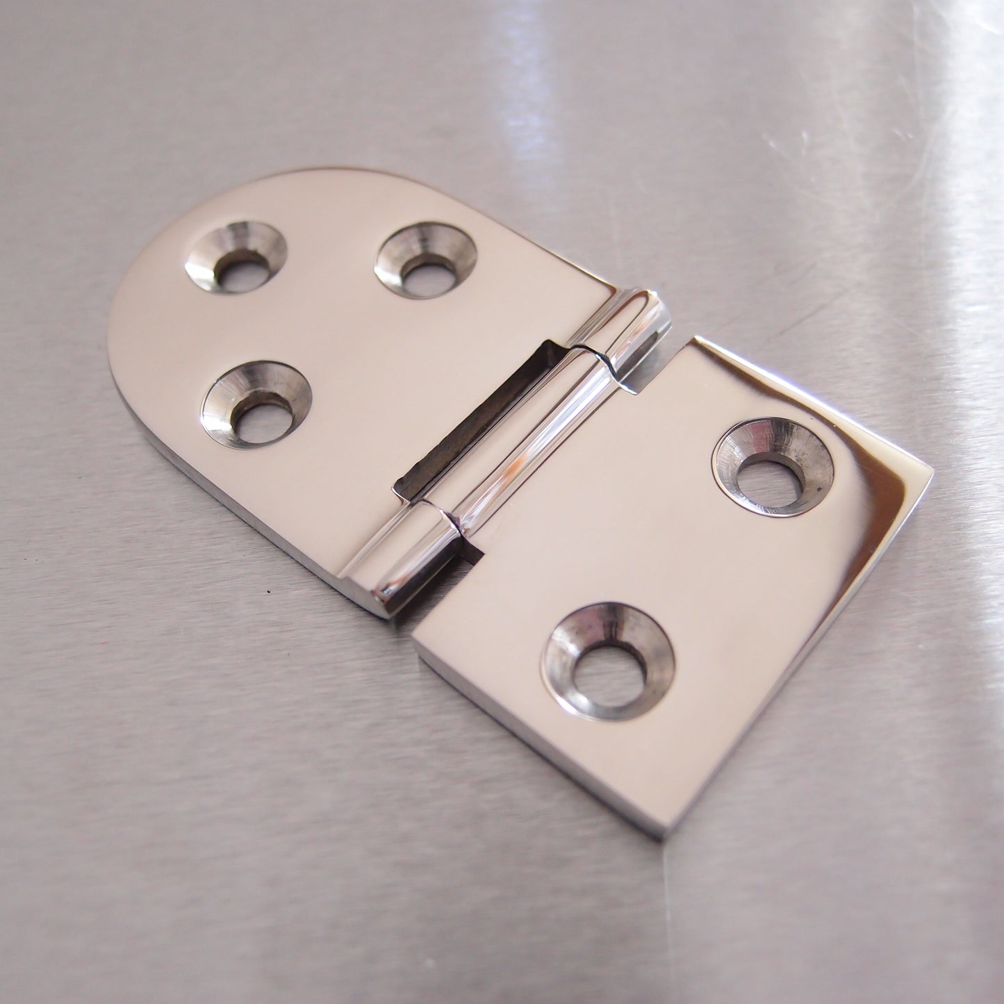 76mm x 40mm Half Oval Hinge Stainless steel AISI 316