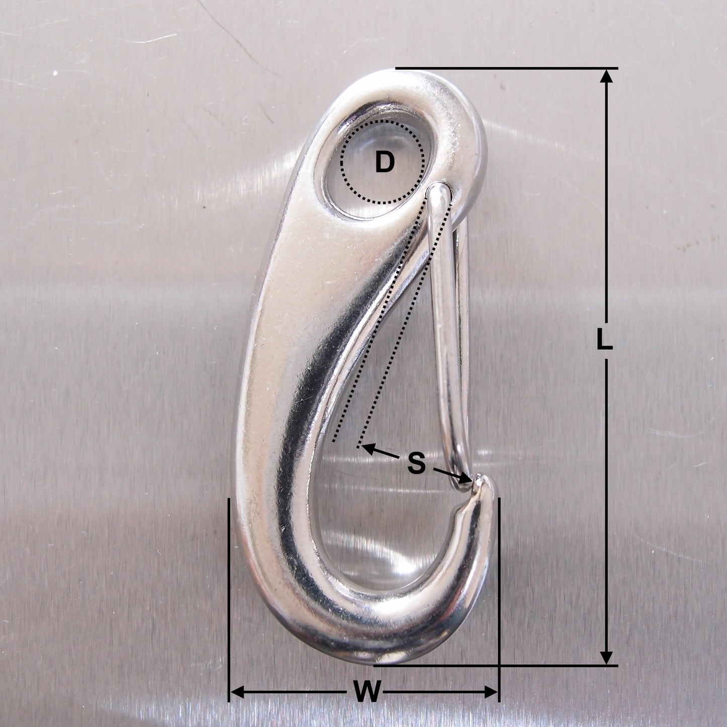 Stainless Steel Spring Snap Tack Hook - AISI 316
