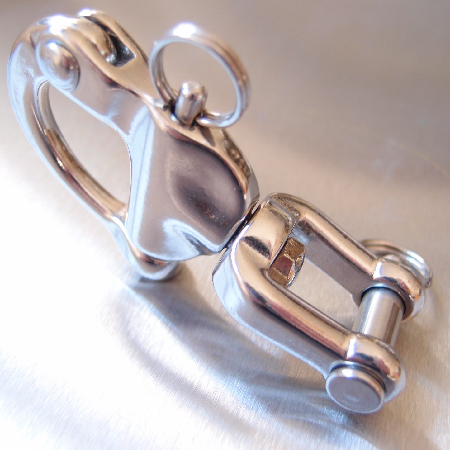 Stainless Steel Jaw Swivel Snap Shackles - with Round Pin - AISI 316