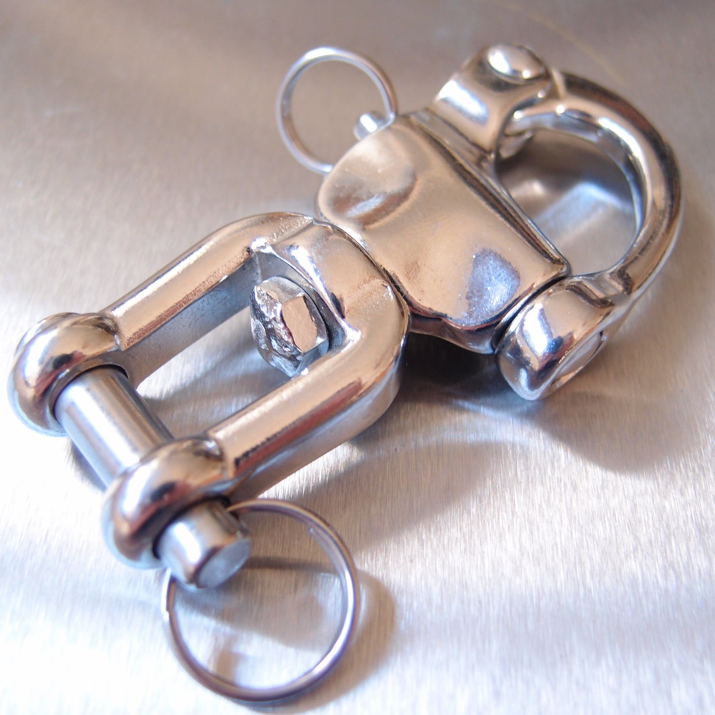 Stainless Steel Jaw Swivel Snap Shackles - with Round Pin - AISI 316