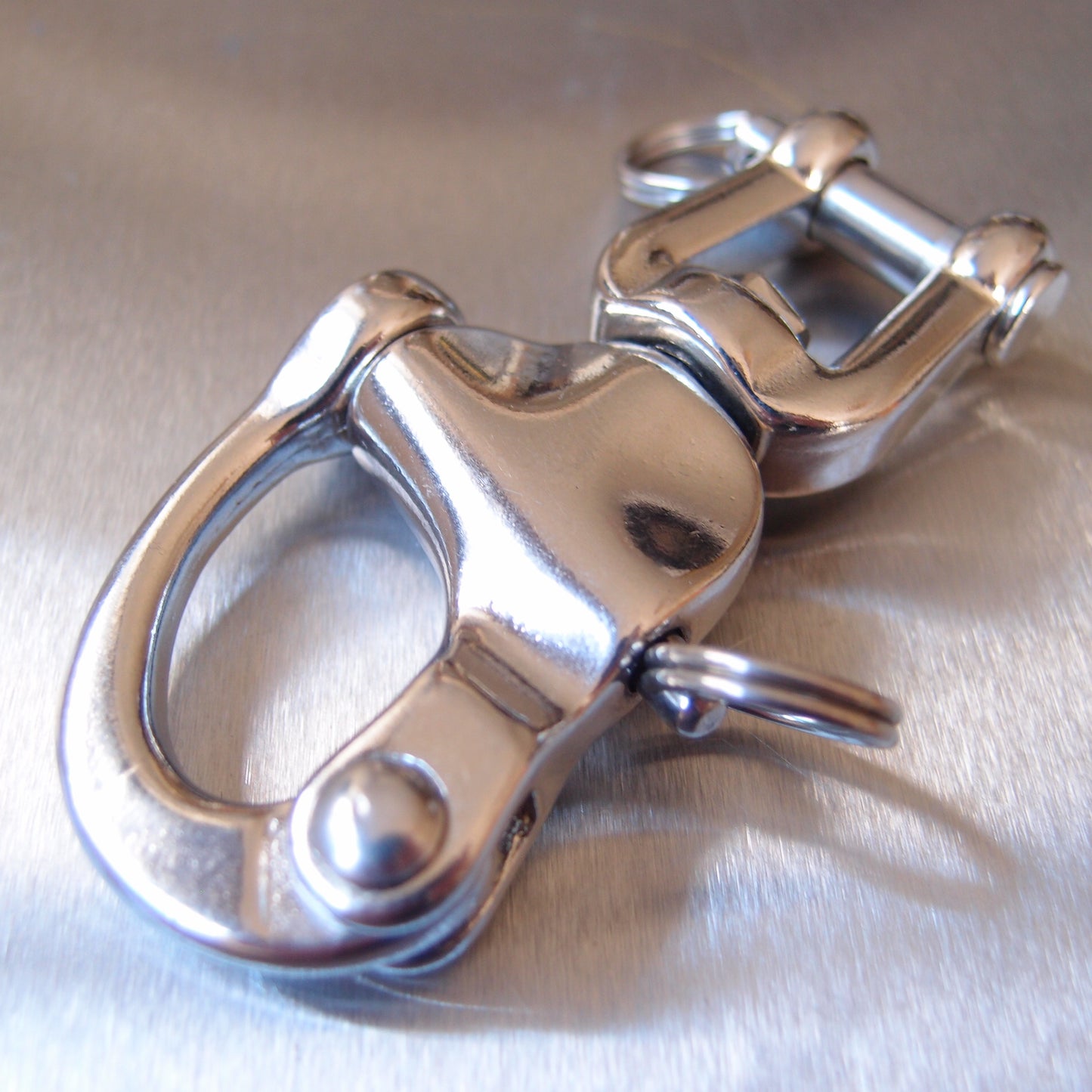 Stainless Steel Jaw Swivel Snap Shackles - with Round Pin - AISI 316