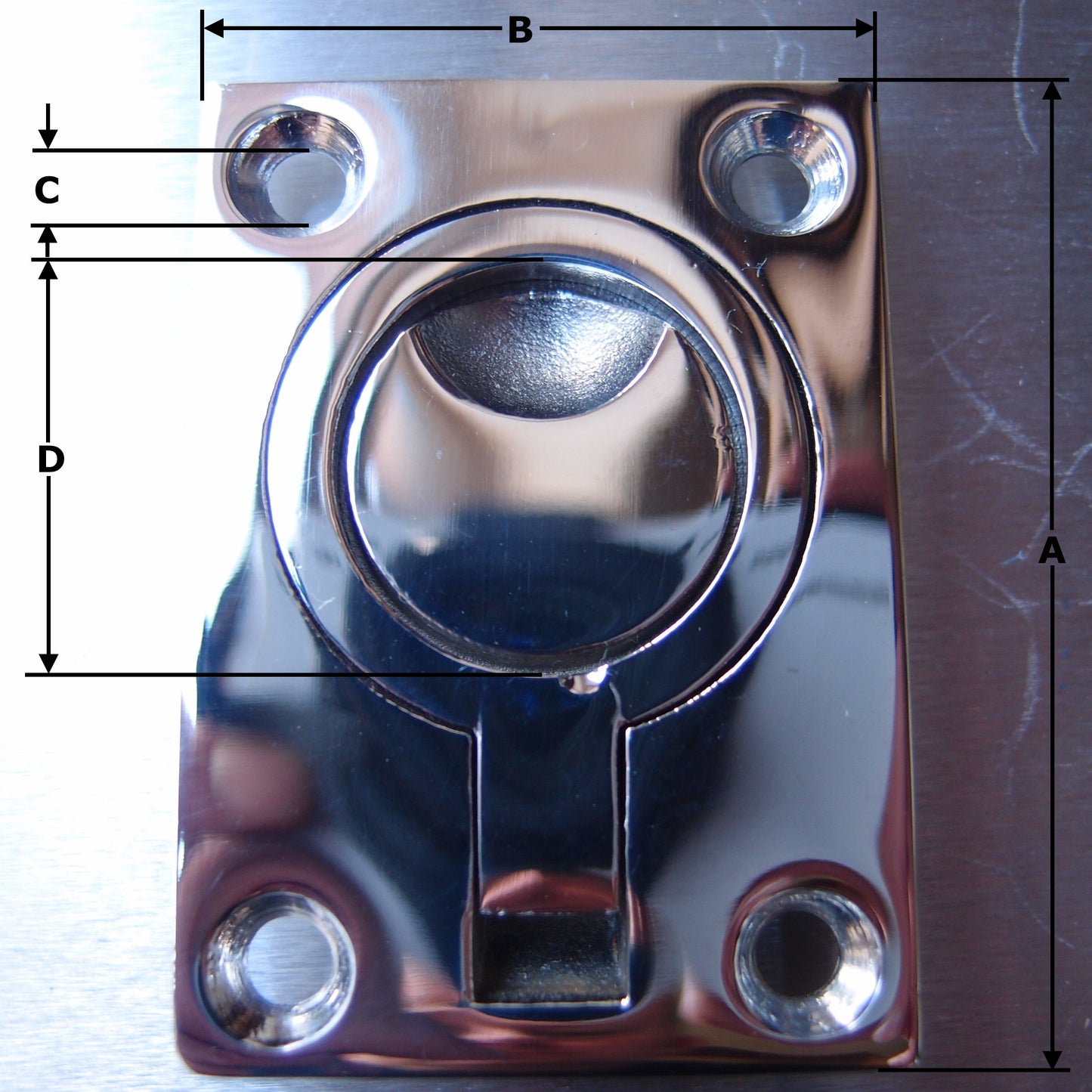 Stainless Steel Flush Lifting Pull - AISI 316