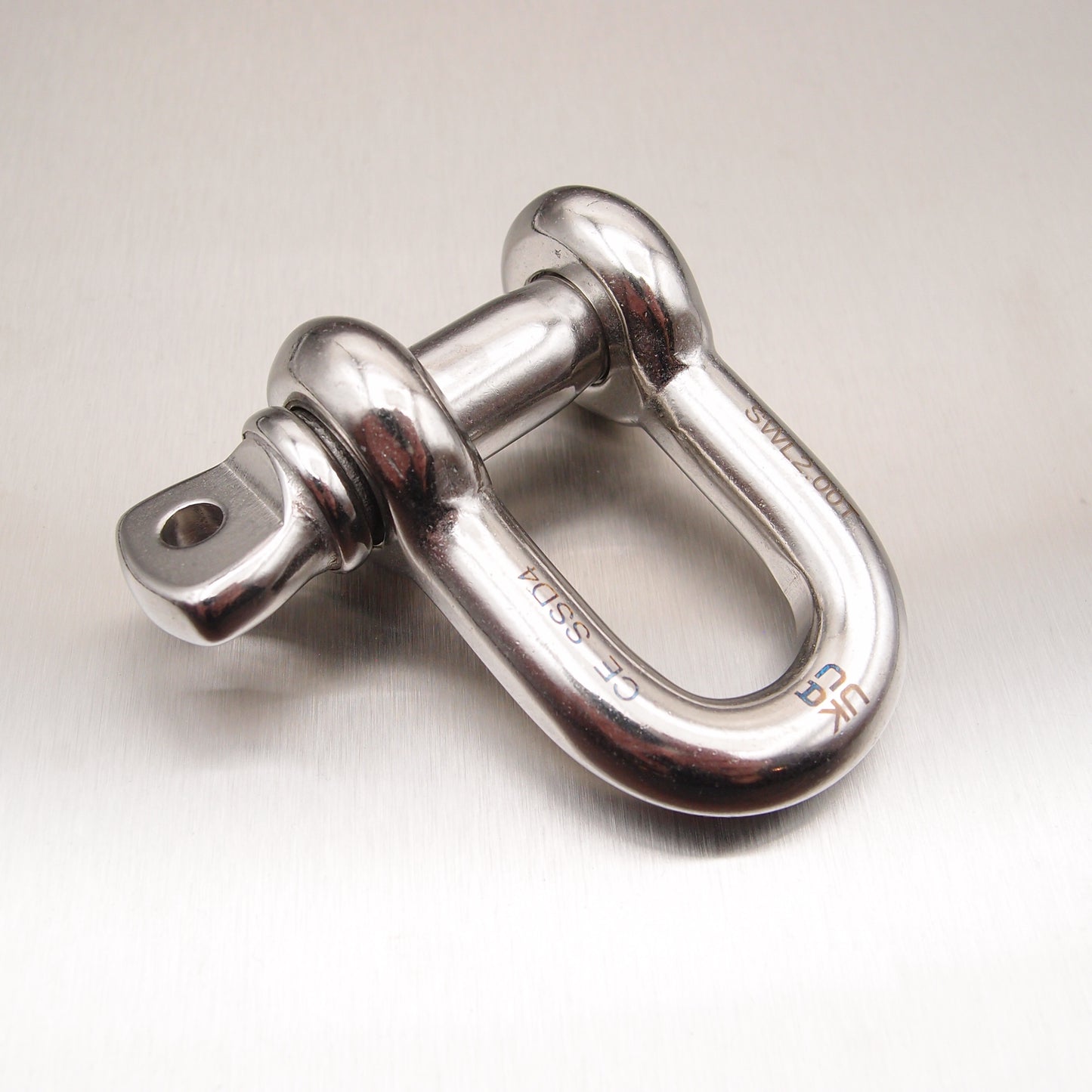 Stainless Steel Load Rated Dee Shackle with Screw Collar Pin - AISI 316