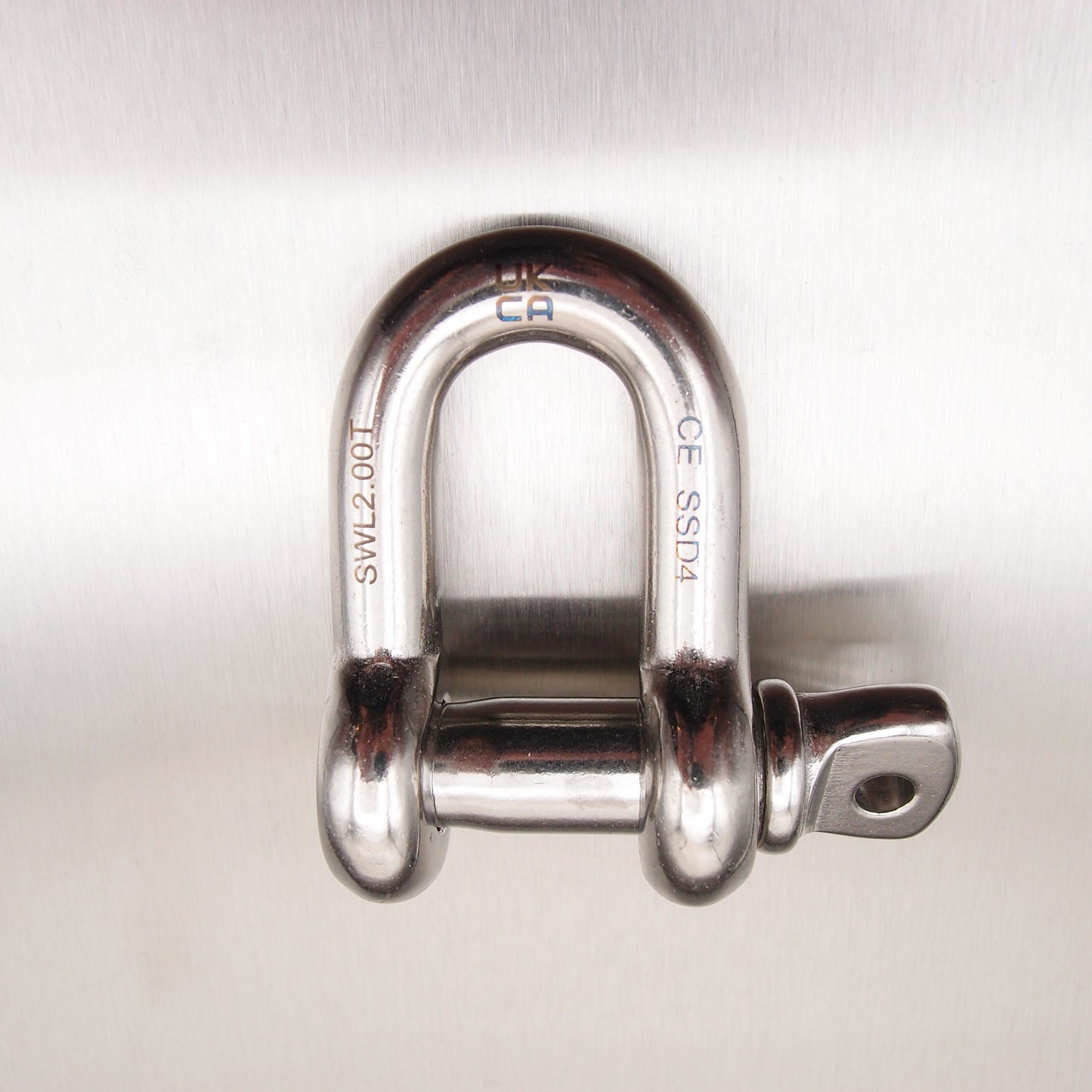Stainless Steel Load Rated Dee Shackle with Screw Collar Pin - AISI 316