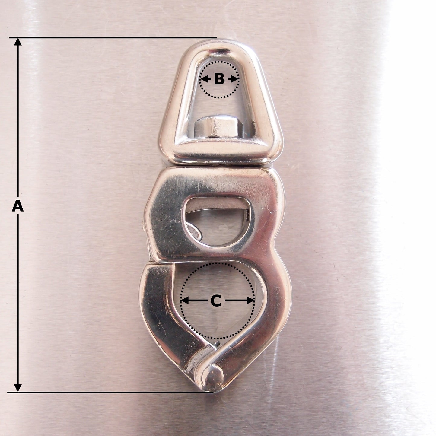 Stainless Steel Quick Release Snap Shackle - AISI 316