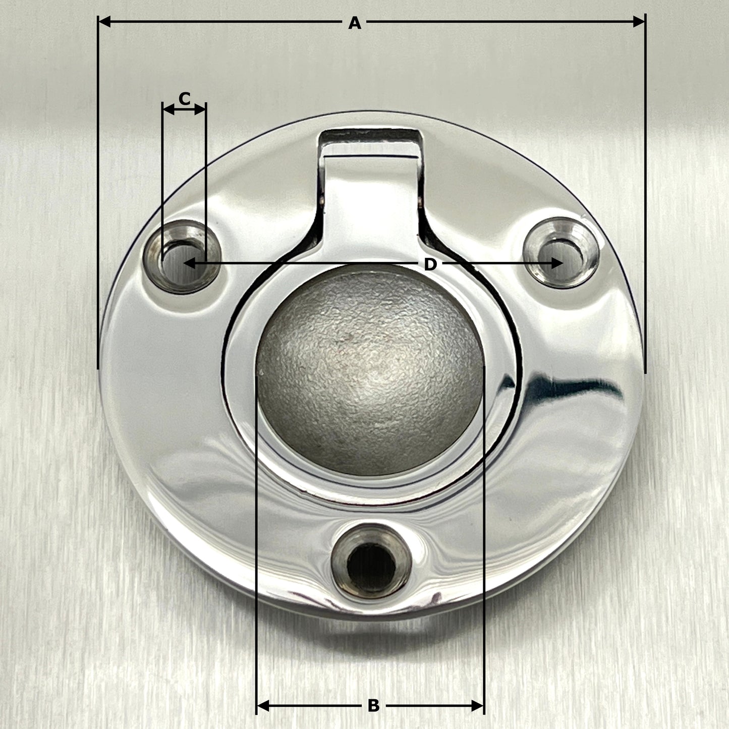 Stainless Steel Round Hatch Pull Ring 50mm