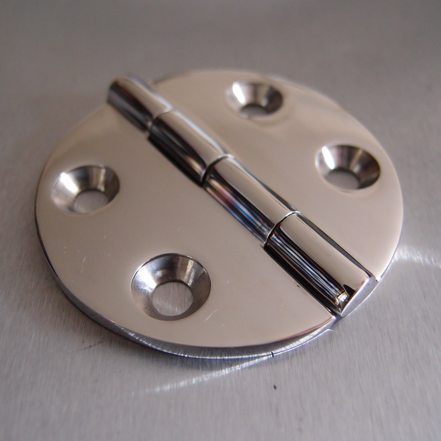 64mm Stainless Steel Round Hinge - 316 Marine grade