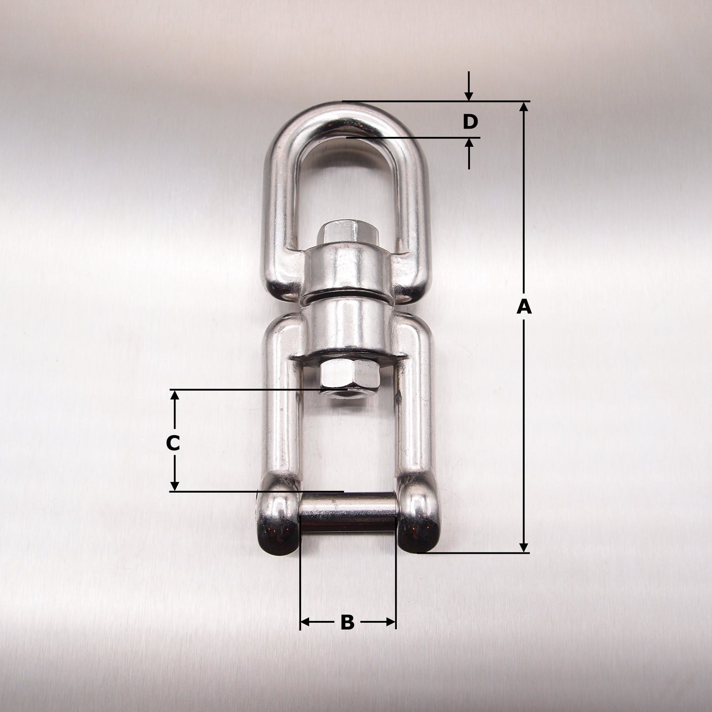 Stainless Steel Swivel Eye & Jaw With Allen Key Flush Pin - AISI 316