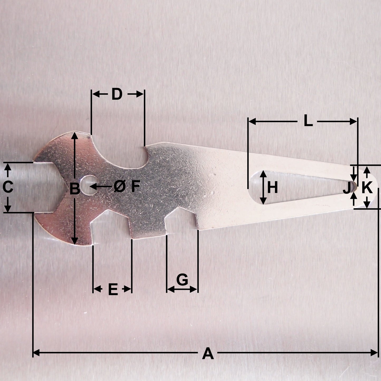 Stainless Steel Multi-Purpose Shackle Key - AISI 316