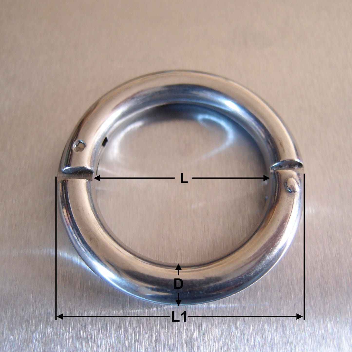 Stainless Steel Lockable Split Round Rings - AISI 316