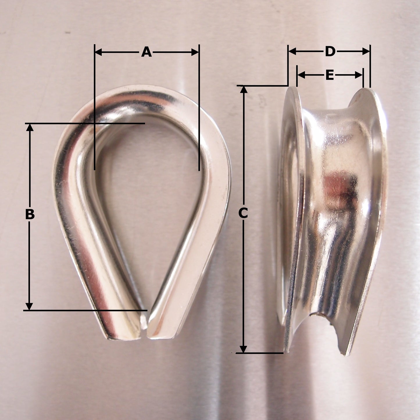 Stainless Steel Wire Rope Thimbles - AISI 316