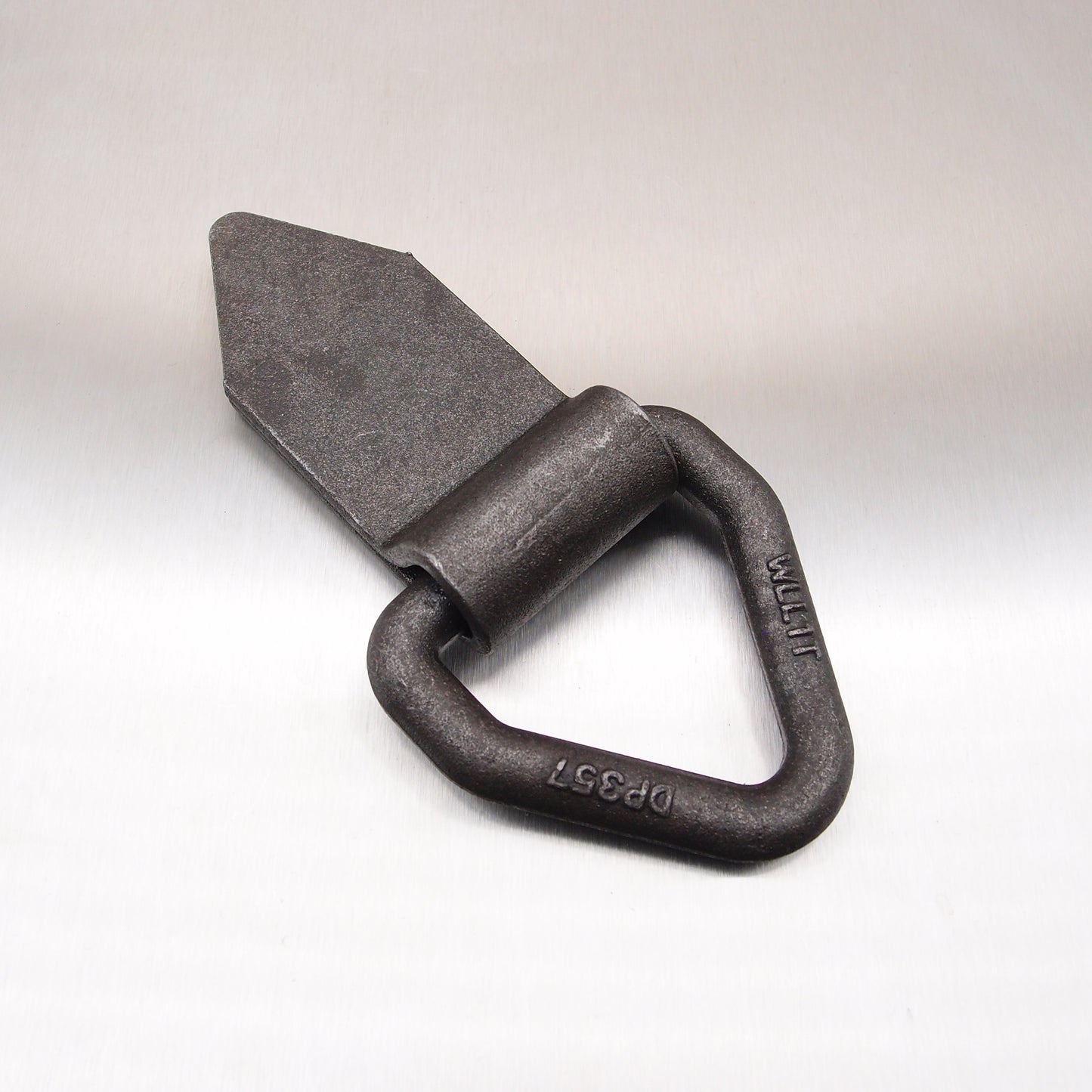 50mm 1 tonne Lashing Link Triangular Drop Forged with Fold Over Plate - Weld-on - Self Colour