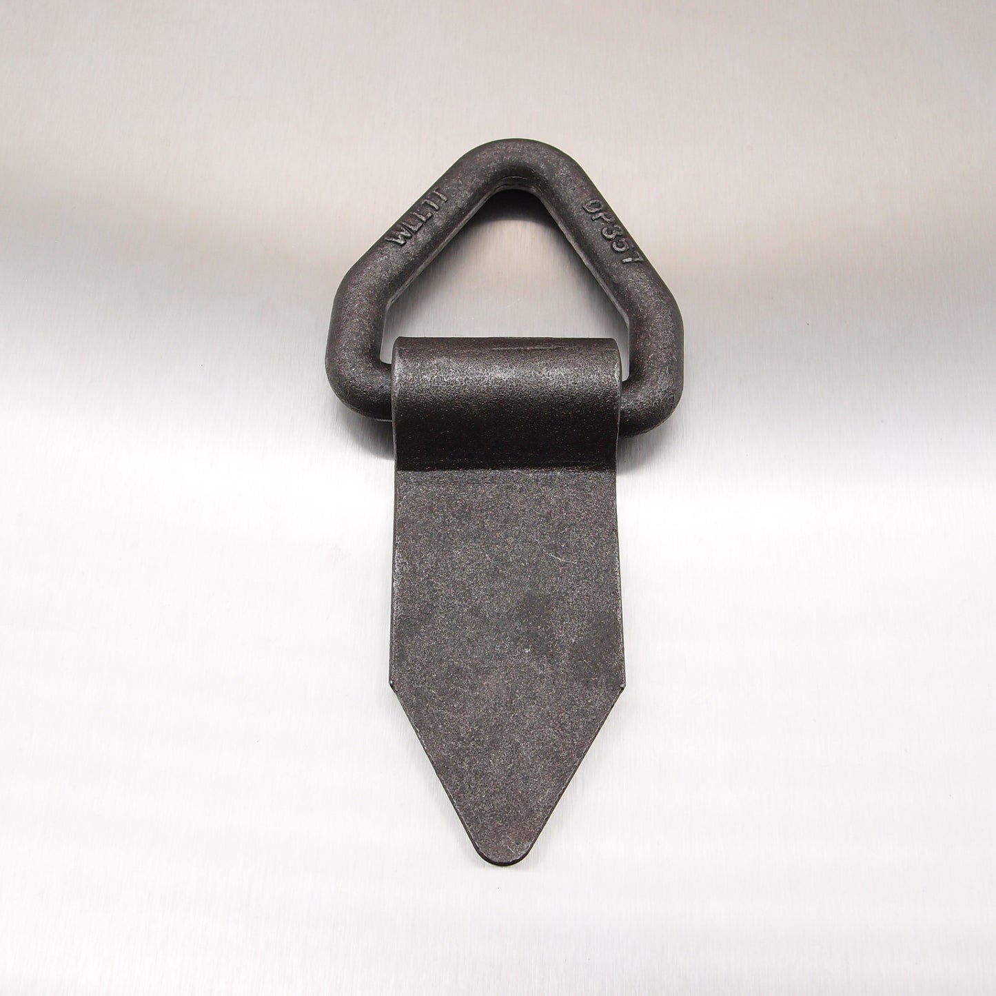 50mm 1 tonne Lashing Link Triangular Drop Forged with Fold Over Plate - Weld-on - Self Colour