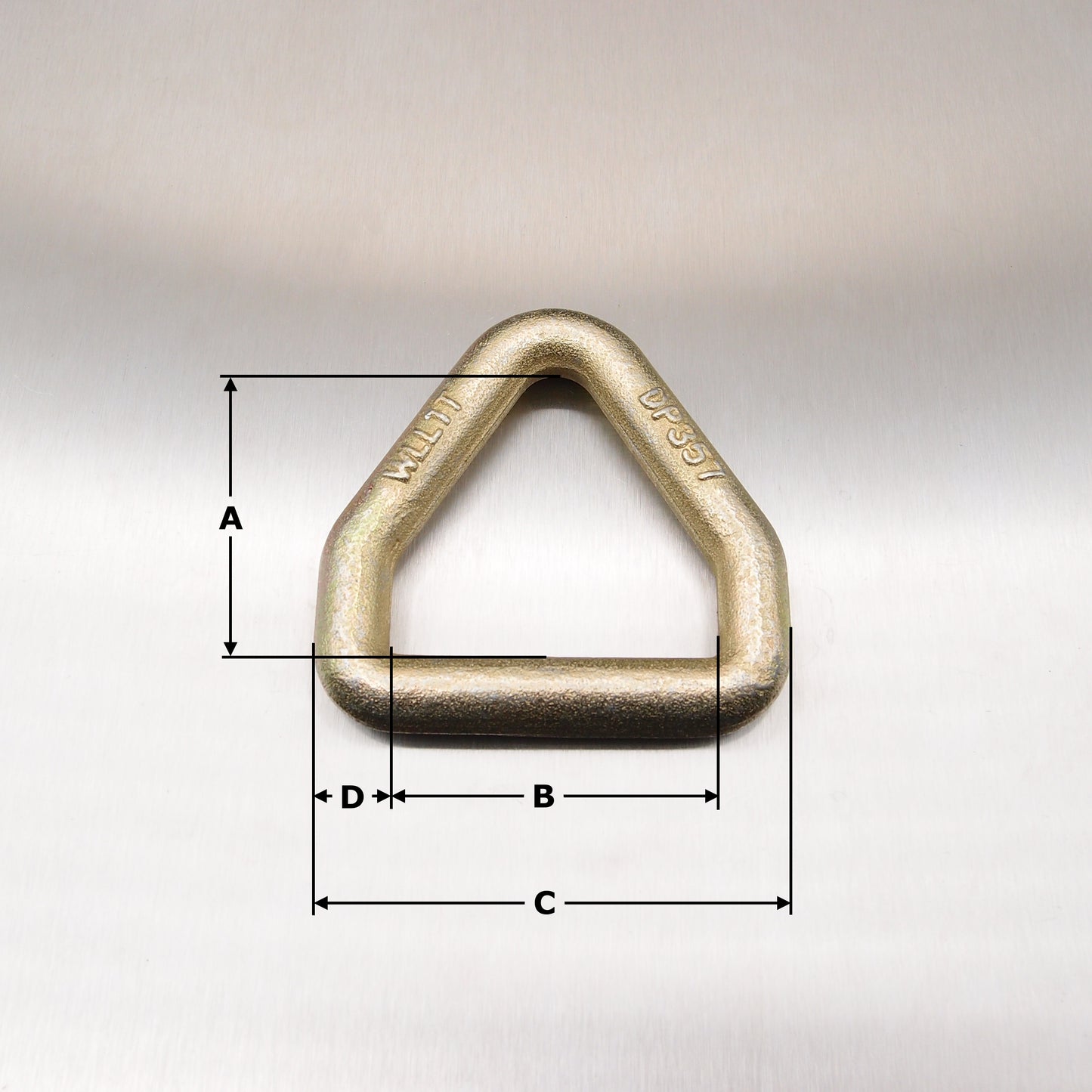 50mm 1 tonne Welded Drop Forged Triangular Lashing Links Only - Zinc Plated