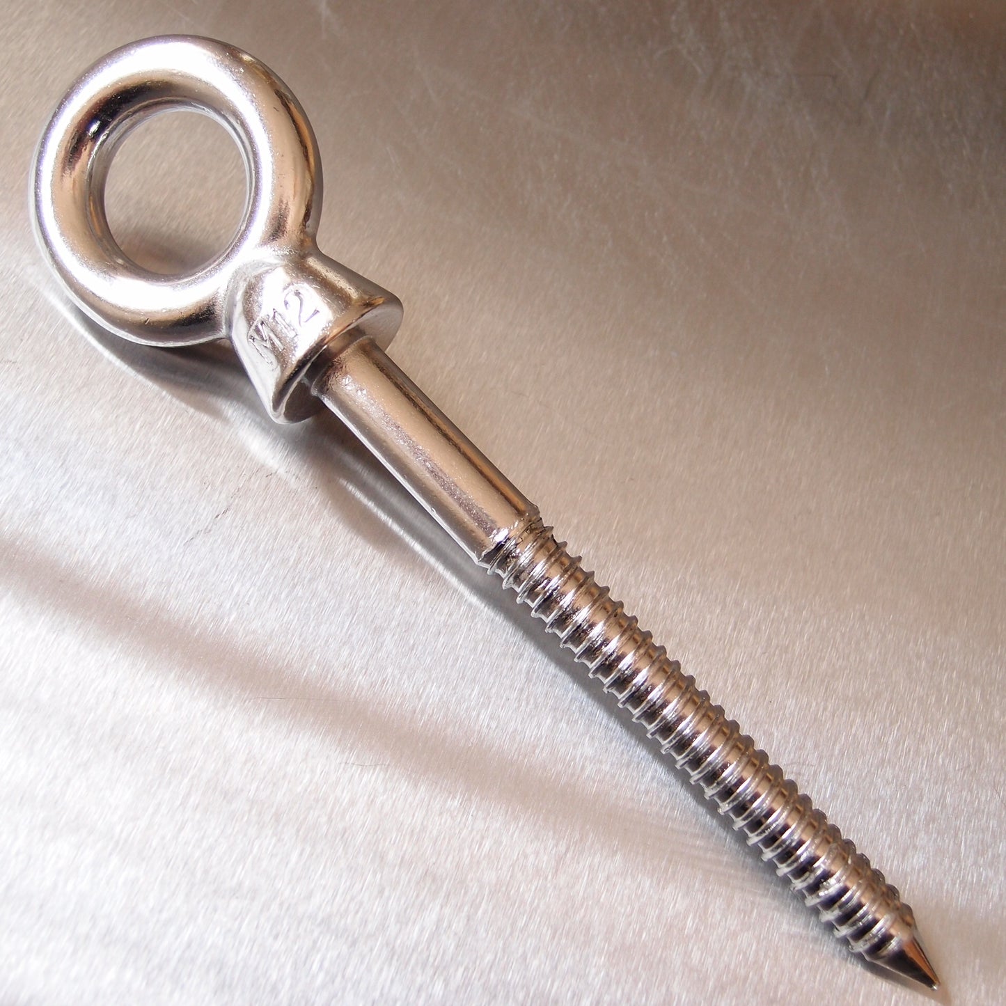 Stainless Steel Eyebolt with Lag Thread - Woodscrew Thread - AISI 316