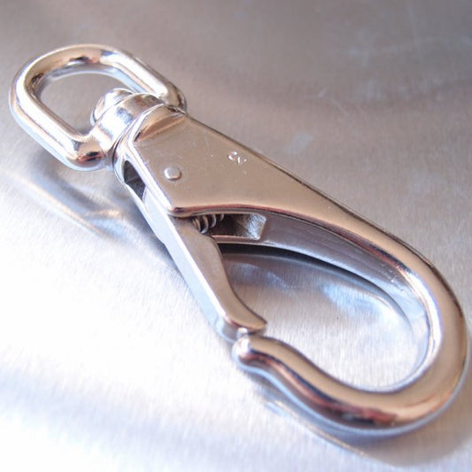 Stainless Steel Swivel Eye Boat Snap Hook - AISI 316