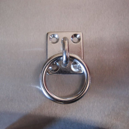 Stainless Steel Four Hole Eye Plates - Fitted with Ring AISI 304