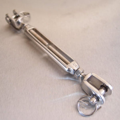 Stainless Steel Open Body Turnbuckles - Straining Screw - Jaw and Jaw - AISI 316