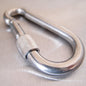 Stainless Steel Carbine Hooks with Screw Nut - Without Eyelet - AISI 316