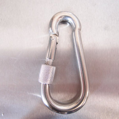Stainless Steel Carbine Hooks with Screw Nut - Without Eyelet - AISI 316