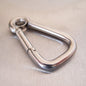 Stainless Steel Asymmetric Carbine Hook with Eyelet - AISI 316