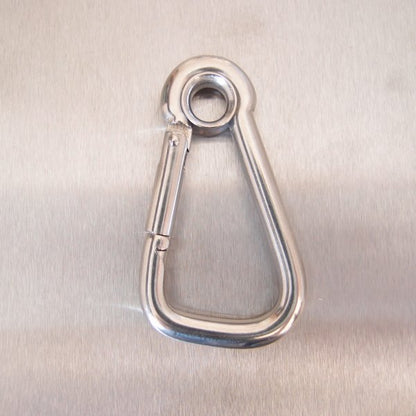 Stainless Steel Asymmetric Carbine Hook with Eyelet - AISI 316