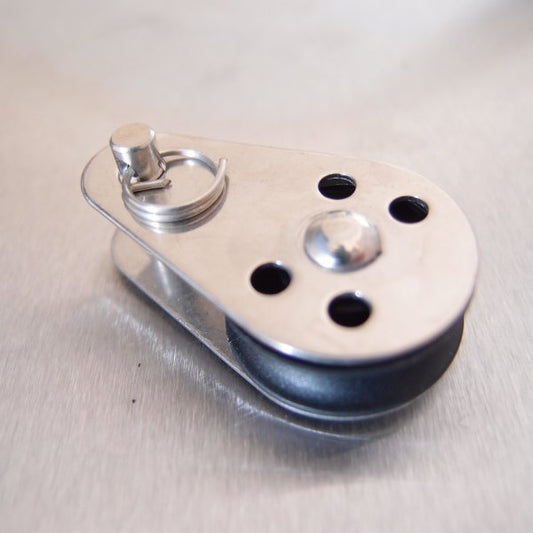 Stainless Steel 25mm Pulley Block with Nylon Sheave - Removable Pin - AISI 316