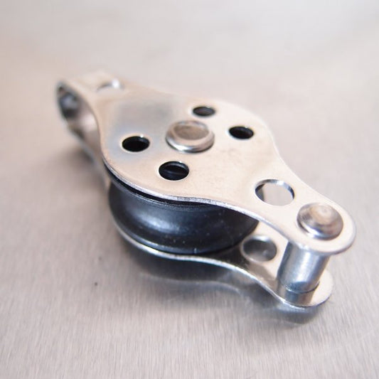 Stainless Steel 25mm Pulley Block with Nylon Sheave - Type 1 - AISI 316