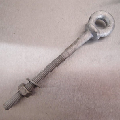 Long Shank Eyebolts with Nut and Washer - Galvanised