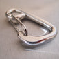 Stainless Steel Formed Eye Carbine Hooks with Spring Wire Safety Catch - AISI 316