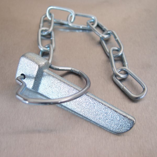 Flat Cotter Pin Spring Ring and Chain - Zinc Plated