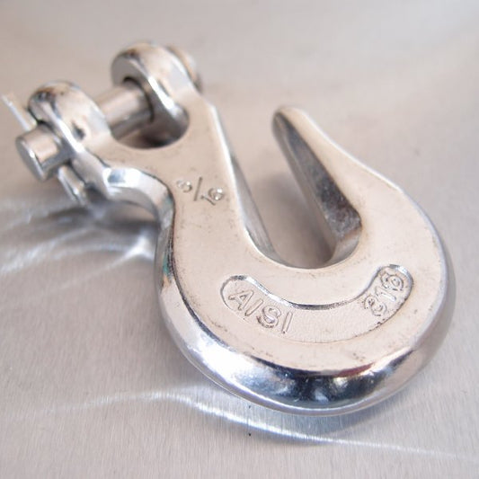 Stainless Steel Clevis Type Grab Hook - AISI 316