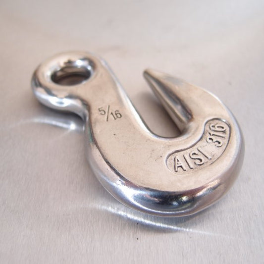 Stainless Steel Eye Type Grab Hook - AISI 316