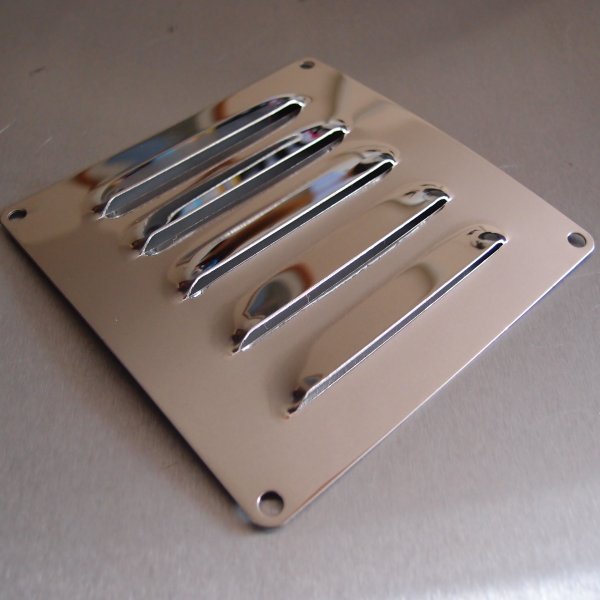 120mm x 120mm Stainless Steel Vertical Vent AISI 304