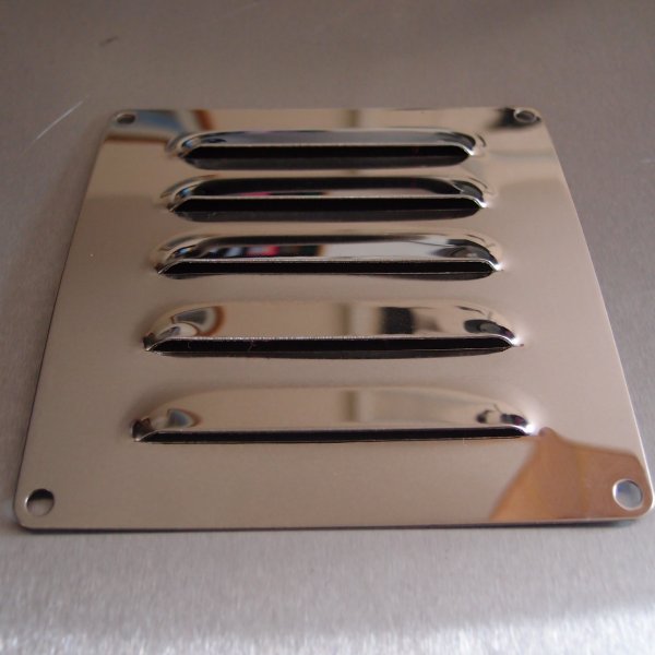 120mm x 120mm Stainless Steel Vertical Vent AISI 304