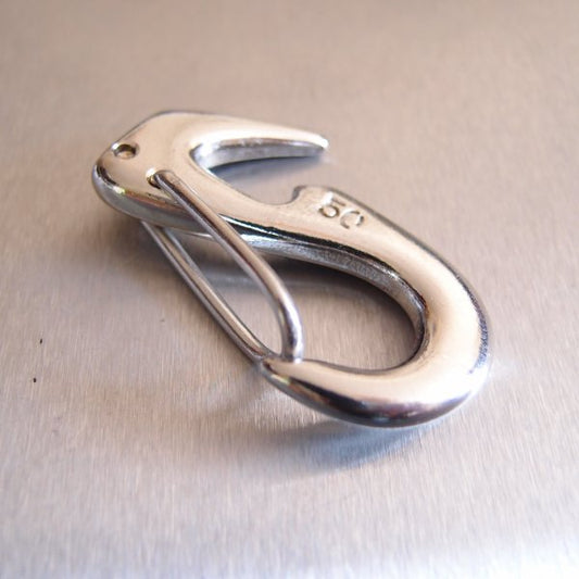 Stainless Steel Open End Sail Snap Hook - AISI 316