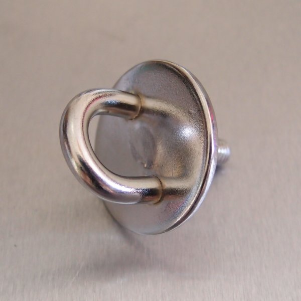 Stainless Steel Round Eye Plates with Screwed Thread - AISI 304