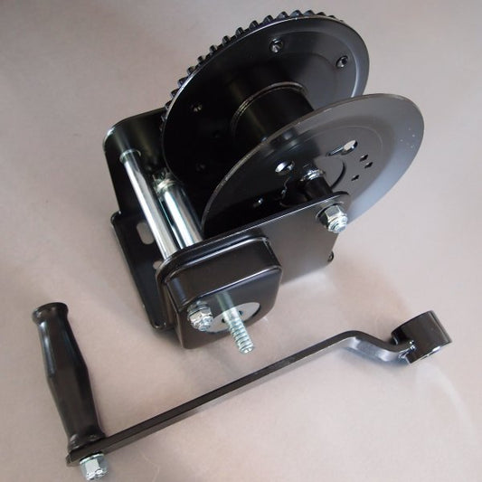 Black Coated Winch fitted with Integral Brake Device