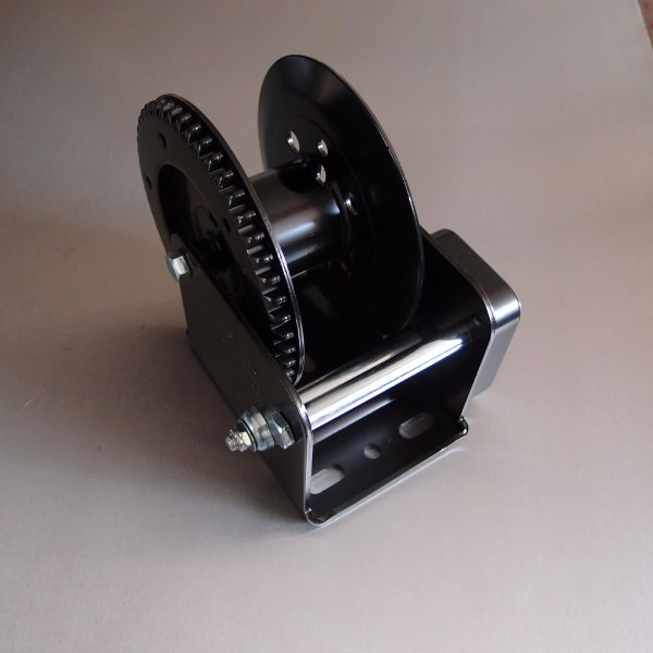 Black Coated Winch fitted with Integral Brake Device