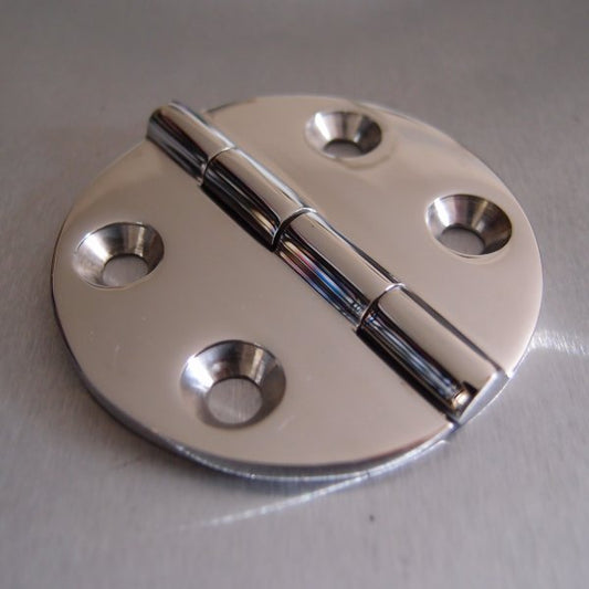 64mm Stainless Steel Round Hinge - 316 Marine grade