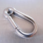 Stainless Steel Carbine Hooks - with Eyelet - AISI 316