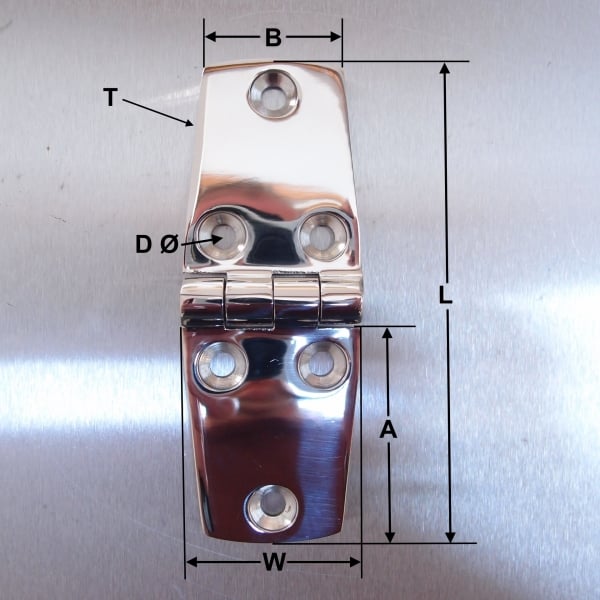 Stainless Steel Door Hinge - 316 Marine grade