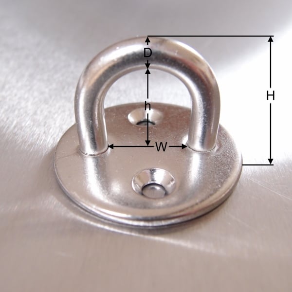 Stainless Steel Two Hole Round Eye Plates 304 AISI