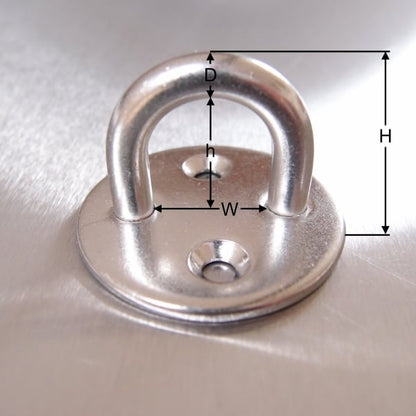 Stainless Steel Two Hole Round Eye Plates 304 AISI