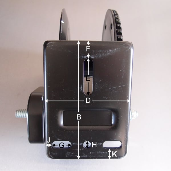 Black Coated Winch fitted with Integral Brake Device