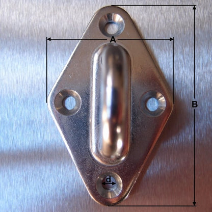 Stainless Steel Four Hole Diamond Eye Plates AISI 304
