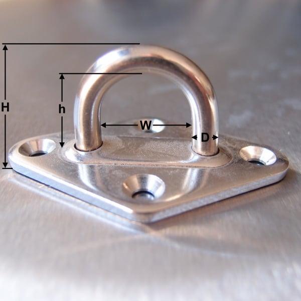 Stainless Steel Four Hole Diamond Eye Plates AISI 304