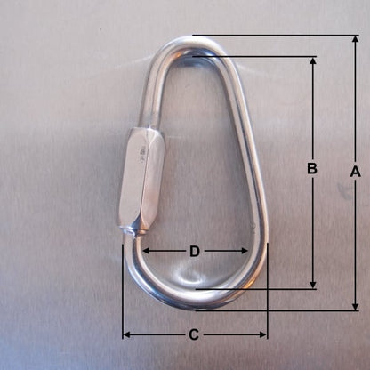 Stainless Steel Pear Type Quick Links - AISI 316